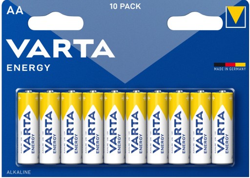 10 X VARTA ENERGY AA LR6 R6 ALKAICKÁ BATÉRIA