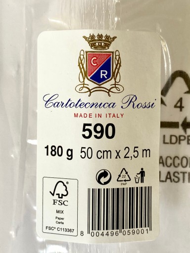 Krepový papier Taliansky krčený hodvábny papier 180g (50cmx2,5m) HEATHER 590