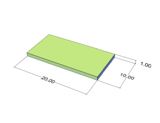 Neodymový tanierový magnet MPŁ 20x10x1 N38 s lepidlom 3M 1 kus