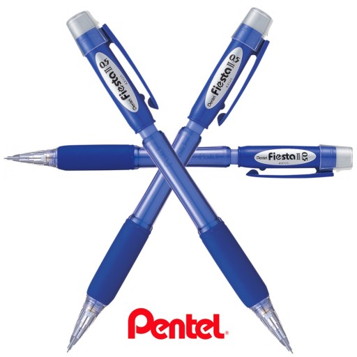 Pentel mechanická ceruzka s gumou, modrá, 0,5 mm