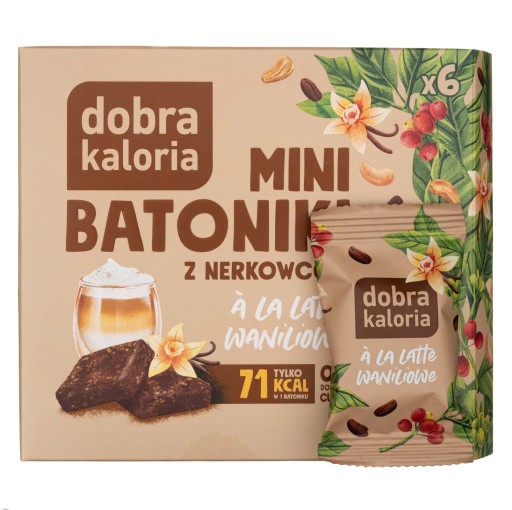 Dobré kalorické mini kešu tyčinky Latte