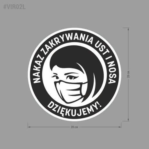 Objednávka na zakrytie úst a nosa - nálepka 20x20
