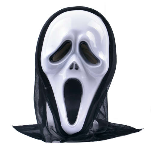 Plastová maska s kapucňou Halloween Scream