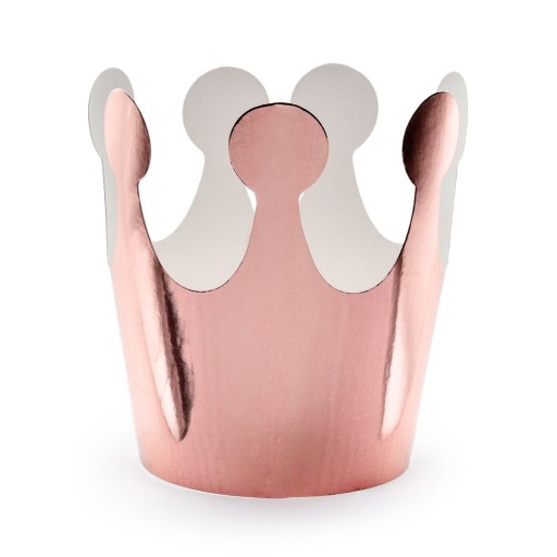 CROWN party rose gold NARODENINY rose gold 6 ks