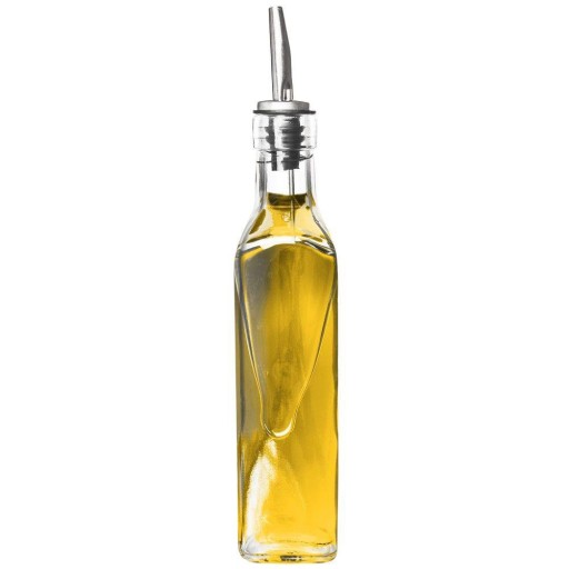 Fľaša OLEJOVÉHO OCTU so skleneným dávkovačom, dávkovačom olivového oleja a octu, 250 ml