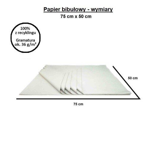 Hodvábny papier, hladký, jemný baliaci papier, 50x75 cm, 1 kg
