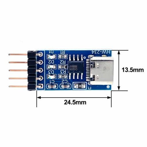 Prevodník USB-C UART TTL na CH340N 5V