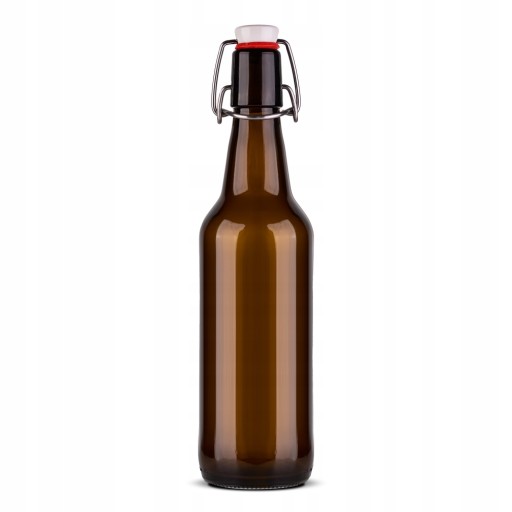 Fľaše na pivo s kvasom, sýtené, sklenená zátka, klipsový uzáver