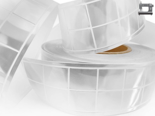 Reflexná páska na prišitie PVC hranolu, biela, 5 cm