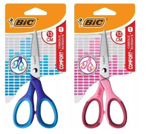 BIC COMFORT DECOR GUMOVÉ ŠKOLSKÉ NOŽNICE 13CM VZOR BEZPEČNÉ PRE DETI
