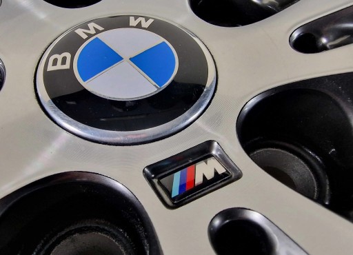 BMW M-Power chrómová 3D nálepka 17x9 odznak na ráfikoch, volant - 1 ks