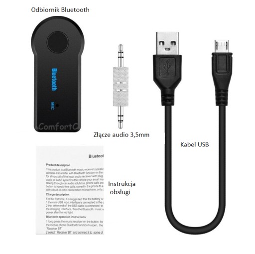 BLUETOOTH AUTO VYSIELAČ MINI JACK HIT AUX MUSIC ZVUKOVÝ PRIJÍMAČ