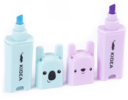 Pastel Animals zvýrazňovače 5 farieb Kidea
