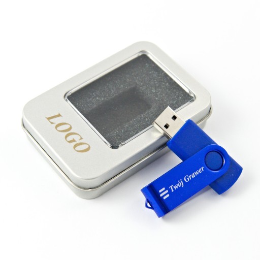 Pendrive 1 GB + kovová krabička + gravírovanie