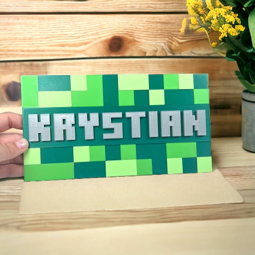 KAJAWIS písmená L dekorácie 3D písmená na stenu v štýle nálepiek MINECRAFT 1ks