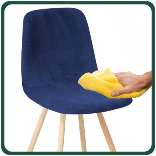POTAH NA Škandinávske kreslo, NÁMORNÍCKA MODRÁ ELASTICKÝ VELÚR, UNIVERZÁLNY