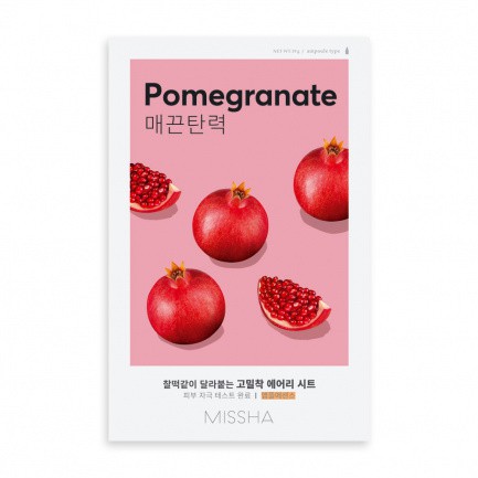 Missha Airy Fit Sheet Mask Granátové jablko Spevňujúca maska z granátového jablka 1 ks.