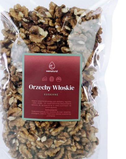 Vlašské orechy 500g Wenatural - celé, lúpané, poľské, zdravé, na palacinky