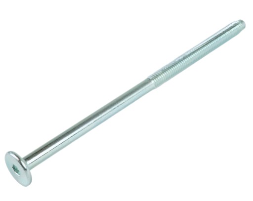 10X skrutka M6 x 120 mm plochá hlava na imbusový kľúč, nábytková skrutka metrická skrutka