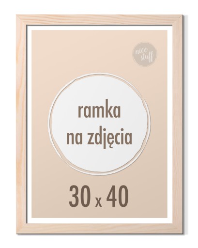 RÁM 30x40 RÁM NA FOTO 30x40 DREVENÉ fotorámiky, surová borovica