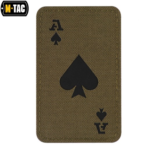 ACE OF SPADES AKO SPADES ZNAK ZÁPLATA LASEROVÝM REZANÝM M-TAC ZELENÁ