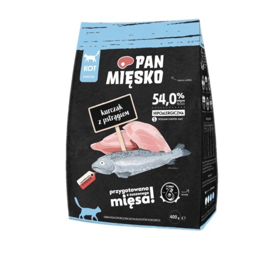 MÄSO NA PANKE PRE MAČKU KURA SO Pstruhom S 400 g