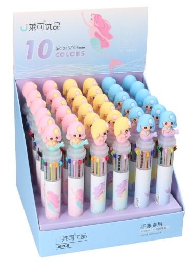 Ozdobné pero MERMAID 10 farieb 5087
