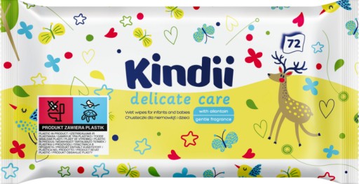 Kindii Delicate care vlhčené obrúsky 3x72 ks.