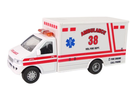 Automatická ambulancia s pohonom Červená Biela 2 farby