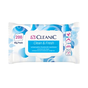 Cleanic Clean&Fresh osviežujúce obrúsky 200 ks.