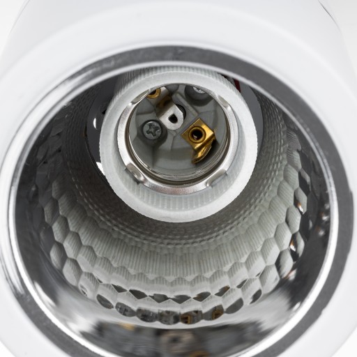 Prisadené stropné svietidlo SPOT LARGE TUBE LED E27 biele okrúhle 12cm