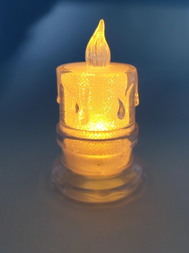 LED elektrická trblietavá sviečka na batérie na batérie 8 cm + batérie