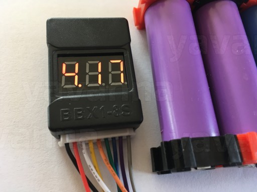 BX100 1-8S Bzučiak Tester alarmov Li-ion Lipo LiMn