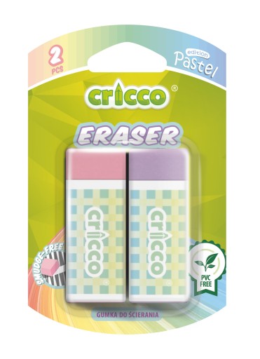 CRICCO PASTELOVÁ guma bez PVC, 2 kusy