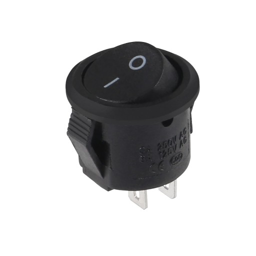 MINI NÁBYTOKOVÝ SPÍNAČ 250V 50Hz 2A Čierny