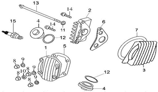 MRF GASKET ľavý kryt hlavy MRF120 PIT BIKE