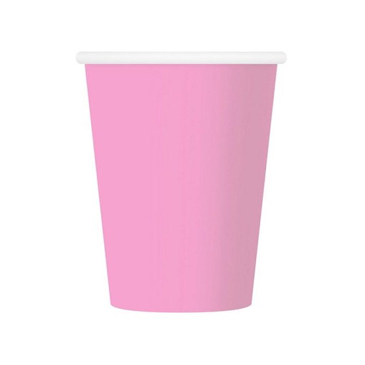 POHÁR Z RUŽOVÉHO PAPIERA 220ML 6KS