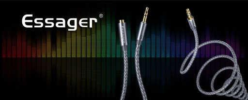 Silný Aux Audio Mini Jack kábel 3,5 mm 5m ESSAGER predlžovací kábel pre slúchadlá