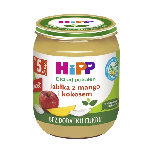 HiPP BIO Eko obedové jablká s mangom a smotanovým kokosom po 5 mesiacoch+ 160 g