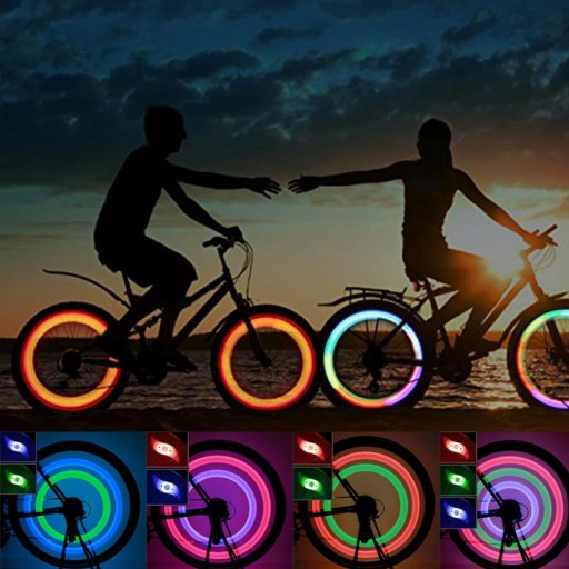 4x LED BICYKLOVÉ SVETLÁ NA RAČOCH KRYTU BICYKLA