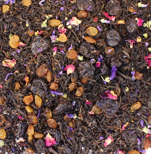 List čierneho čaju BLACK CHERRY 50g AKCIA!