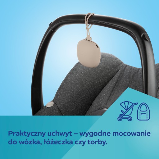 Silikónové puzdro na cumlíky Canpol Baby, šedé