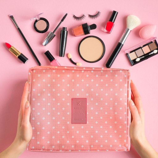 VEĽKÁ DÁMSKA TAŠKA CESTOVNÉHO ORGANIZÁTORA NA KOZMETIKU NA MAKEUP