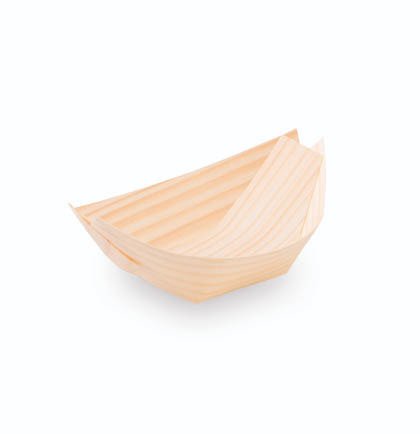 Drevené člnkové misky na občerstvenie 8x5,5cm 100x