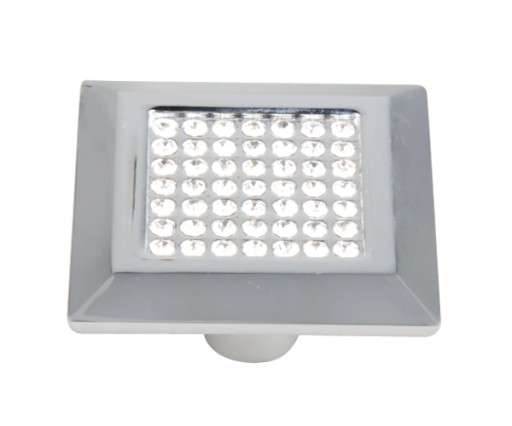 Nábytkový gombík s chrómovými kryštálmi 40x40 mm - GKS006 AMIX