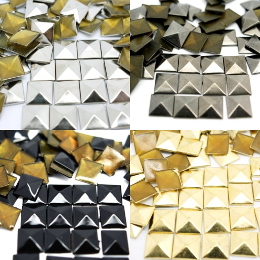 Pyramídy Thermojet Cvočky kamienky Gold 7mm 100 ks
