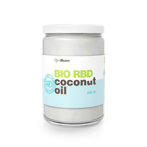 BIO RAFINOVANÝ KOKOSOVÝ OLEJ ČISTÝ VARENIE NA PEČENIE - GymBeam 500 ml