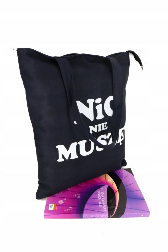 NIČ NEPOTREBUJEM nákupná taška, čierna