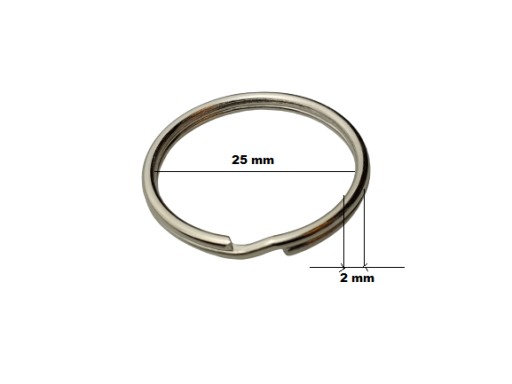 Špirálový kožený prsteň 25/2 mm strieborný 10 ks (2)