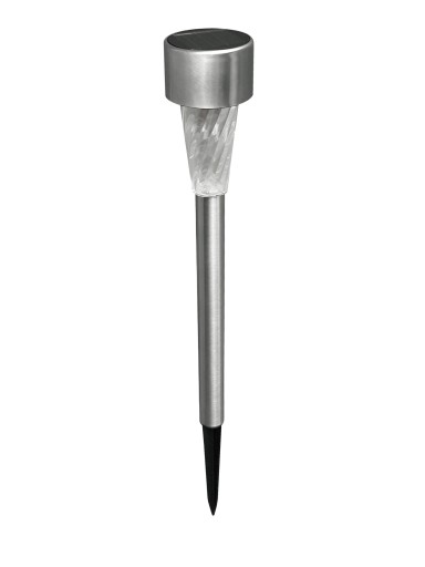 4x LED záhradné solárne lampy stojace INOX vháňané do záhrady solárny SET
